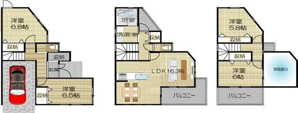 Building plan example (floor plan). Building plan example ( Issue land) Building Price      Ten thousand yen, Building area    sq m