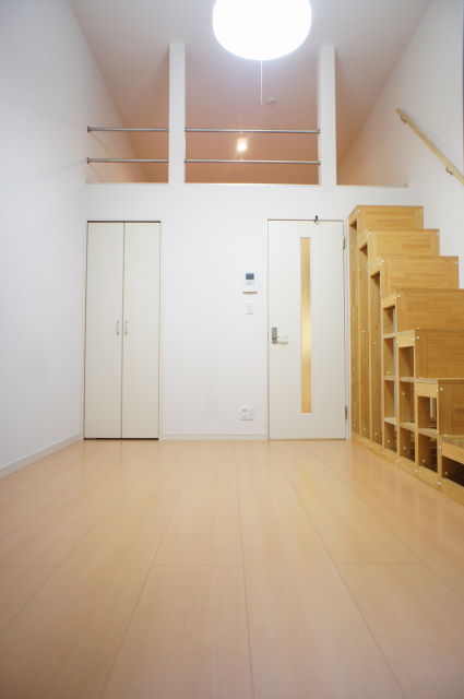 Living and room. Produce a nice room is housed stairs