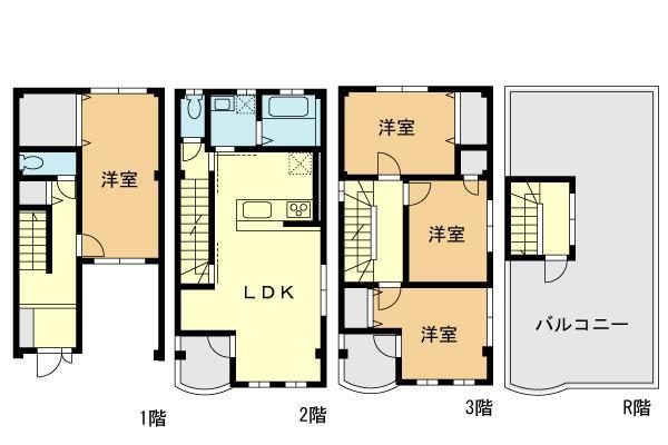 Floor plan. 33,800,000 yen, 4LDK, Land area 63.59 sq m , Building area 118.03 sq m floor plan