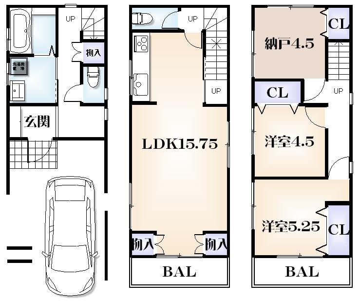Floor plan. 23.8 million yen, 2LDK + S (storeroom), Land area 51.05 sq m , The building area is 82.62 sq m house cleaning settled. 