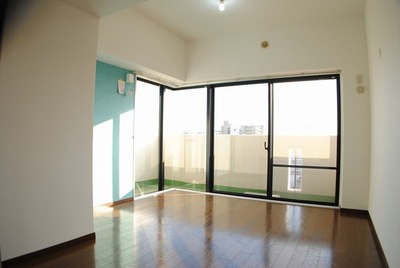 Living and room. South-facing balcony