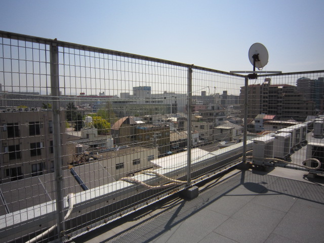 View. Our laundry and Jose on the roof!