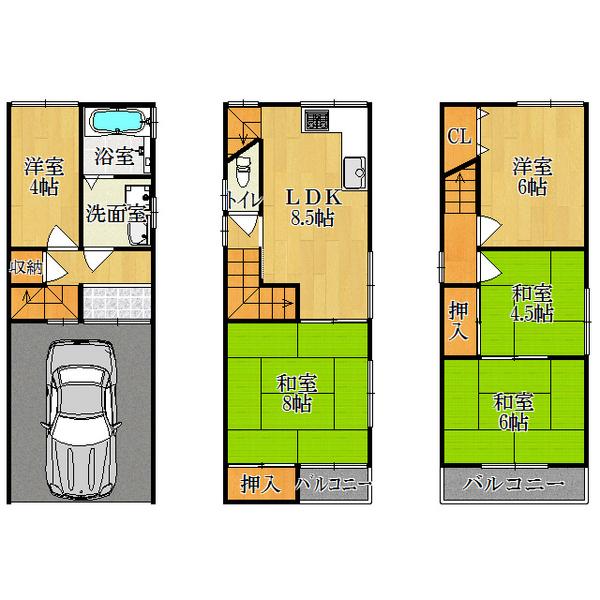 Floor plan. 17.8 million yen, 5DK, Land area 47.32 sq m , Building area 96.26 sq m