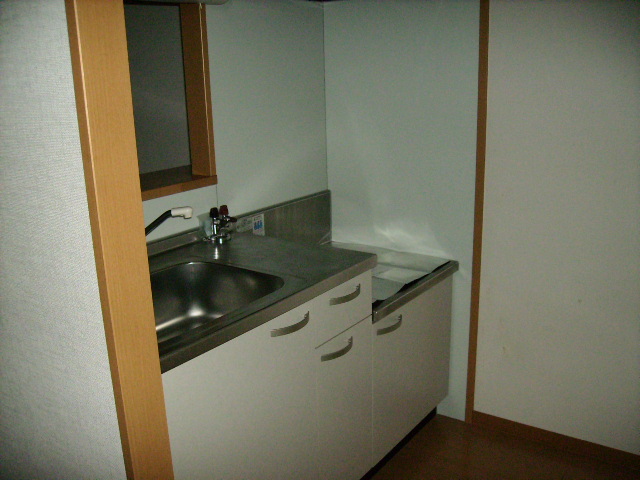 Kitchen. Two-burner gas stove can be installed in the cooking easy