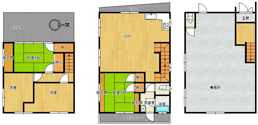 Local photos, including front road. Number of Room many Japanese-style room, Western-style 2 Yes each room is spacious! 