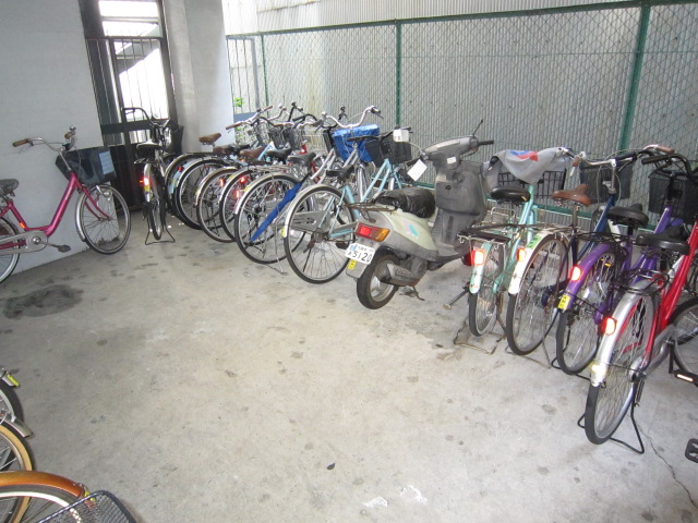 Parking lot. Bicycle-parking space