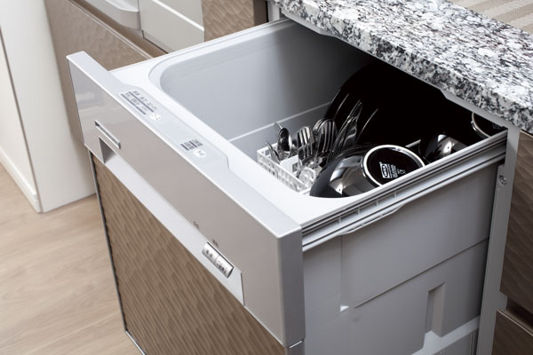 Kitchen.  [Dishwasher] With less water than hand washing, Washing together about 5 servings of tableware. Born glad room after a meal of the moment (the same specification / Paid option)