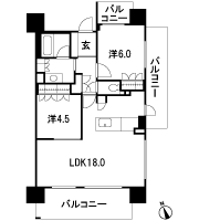 Floor: 2LDK, occupied area: 63 sq m, Price: 28.7 million yen
