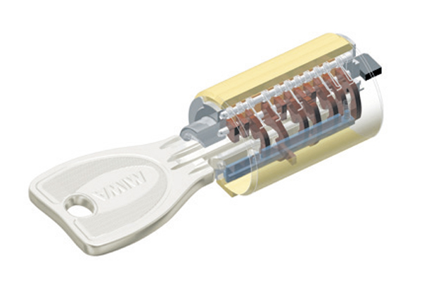 Security.  [PR cylinder & dimple key] Adopt a PR cylinder in consideration for picking countermeasures also of key pattern about 100 billion ways to the entrance door. Key is a reversible type of dimple key there is no up and down at the time of insertion (conceptual diagram)
