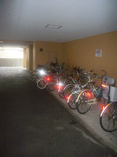 Other common areas. There are also firmly bicycle storage