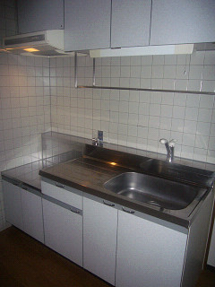 Kitchen. Gas stove is can be installed kitchen