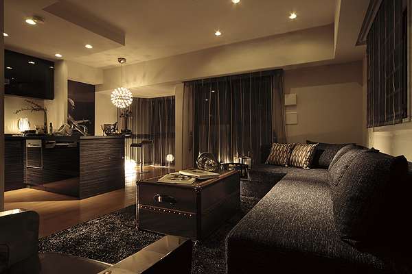 Living.  [living ・ dining] Often said goodbye to the colorful and exciting city center time, Private space to change into my time. There is, Anyone without being disturbed as well, Place to express his own style and way of life at will. Also fun free time the heart quietly unwind, Also lively time for friends and family gather, Hope always want to be myself Rashiku, Mansion of sophistication that give the stylist our town. It is "Dio Umeda" (E type model room)