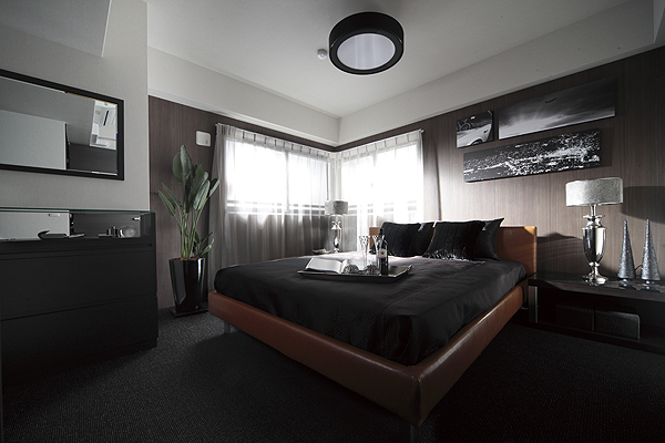 Interior.  [Master bedroom] Both play work, In always a pleasure son-in-law do not forget the active, For sensitive urban life, Private rooms, Not there just for the sake of rest to welcome the end of the day. While tilting the glass, Moments of relaxation immersed in your favorite books and music Ya, Bliss of time to immerse yourself in anyone in the way is not my hobby, And sometimes I brought back was a work time to do a job, It will be the space surrounding the colorful scenes of everyday (E type model room)