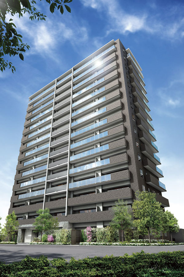 Features of the building.  [appearance] Adopted 45 two weapons tile chic Brown. Draw a symbolic contrast between the glass handrail, While inheriting the tradition is a beautiful appearance, which has created the appropriate spirit of innovation in the city of residence (Rendering)