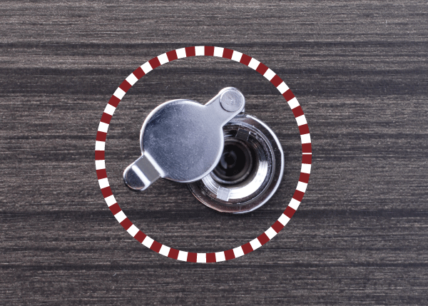 Security.  [Door scope with lid] To the entrance door, Set up a door scope, It has extended safety. Also do not worry about that peeped from the outside in with a lid (same specifications)