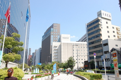 Hospital. 800m until Otemae (hospital)