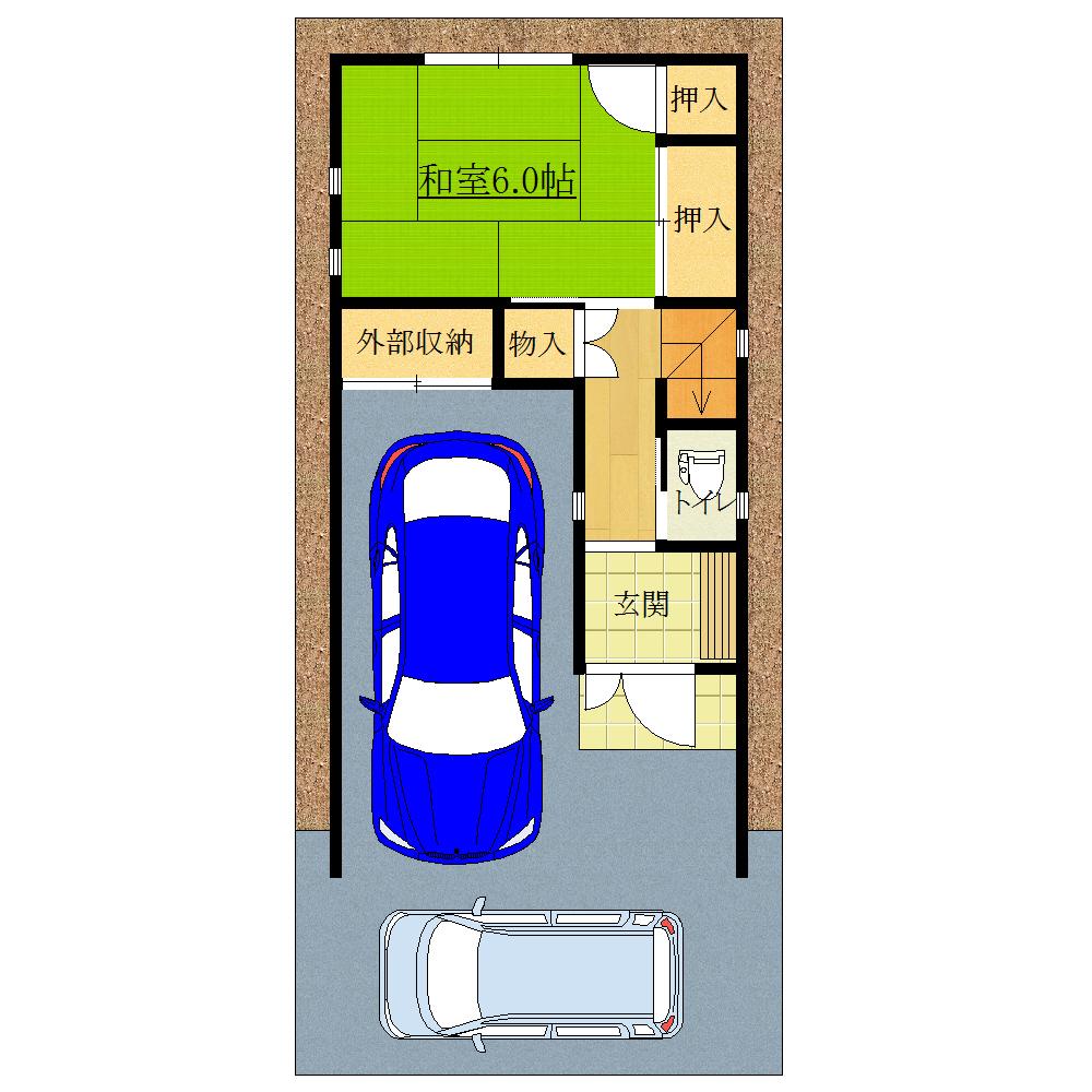 Building plan example (floor plan). Building plan Example 1 floor plan view 22.35 sq m