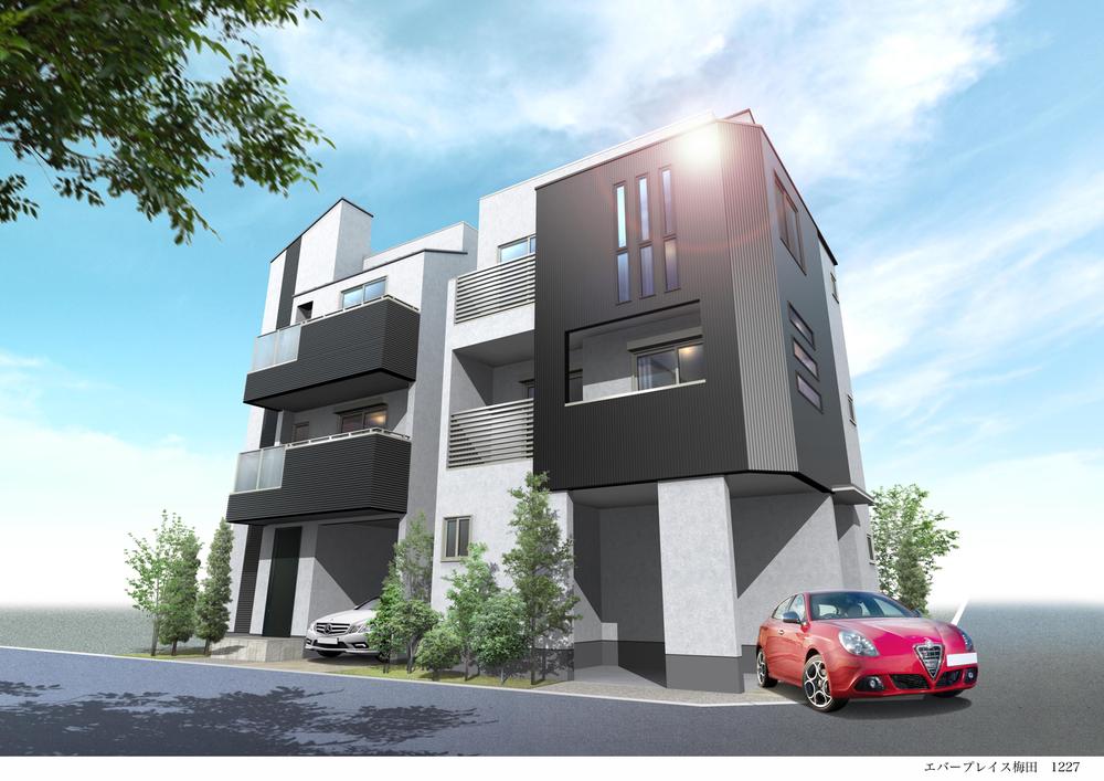 Rendering (appearance). Appearance of even a unique design, yet simple. Please feel the joy of having a house in the suburbs Umeda.