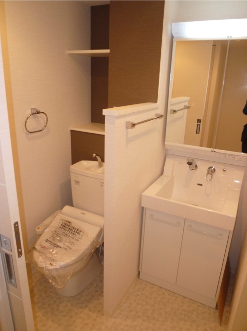 Toilet. Accent cross fashionable feeling up!