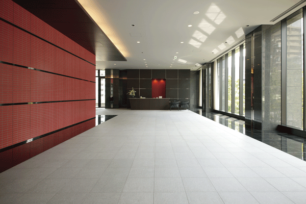 Features of the building.  [Entrance hall] To produce a hotel-like luxury, Common areas of enhancement. Is ever-light falling on a large glass over, Entrance Hall to I turn now the rich look