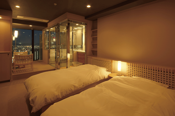 Shared facilities.  [Sky Guest Room] 34 floor view bus is provided "Sky Guest Room" (photo) started, Guest rooms are a total of three rooms available (surcharge). Get staying without hesitation when our valued customers came (window outside of the vista view photos of local height of about 110m. February 2012 shooting)