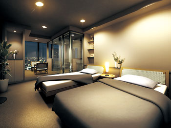 Buildings and facilities. 34th floor provided with a view bus "Sky Guest Room" (photo) started, Guest rooms are a total of three rooms available (surcharge). Get staying without hesitation when our valued customers came (window outside of the vista CG synthesis of views photos of local height of about 110m. In fact a slightly different. August 2008 shooting)
