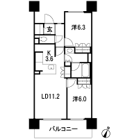 Floor: 2LDK, occupied area: 60.66 sq m, Price: 36,347,000 yen