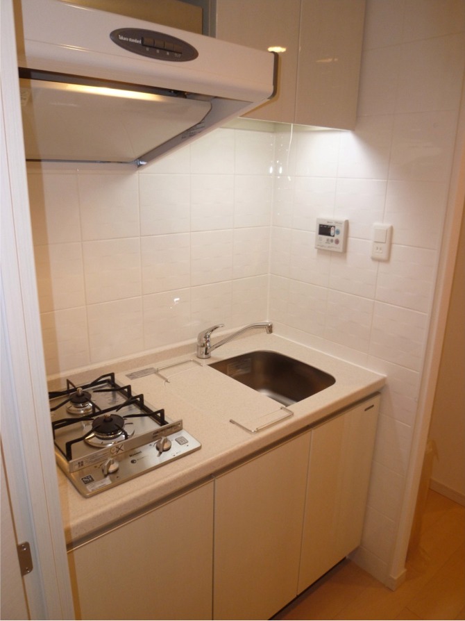 Kitchen. There is also a cooking space system 2-neck Gasukitchin! !