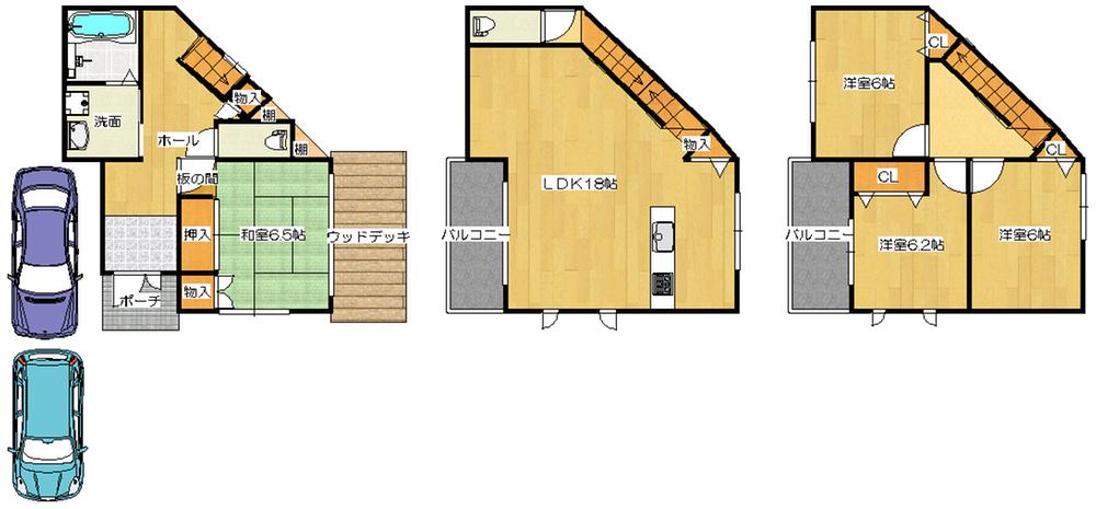 Floor plan. 35,600,000 yen, 4LDK, Land area 101.16 sq m , Building area 105.62 sq m