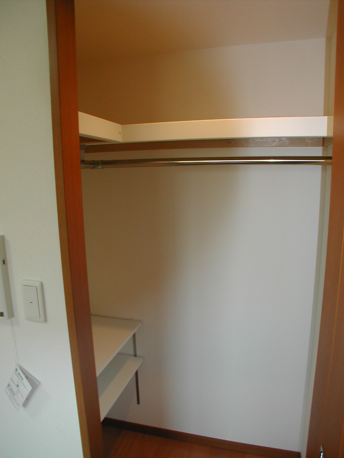 Receipt. Excellent storage capacity of a walk-in closet! 