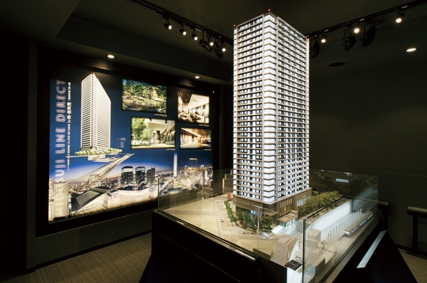 Exhibition also complete prospective view of a common area in the model Corner