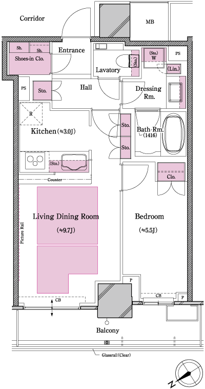 Floor: 1LDK, occupied area: 45.61 sq m, Price: 36,355,014 yen ~ 36,966,024 yen