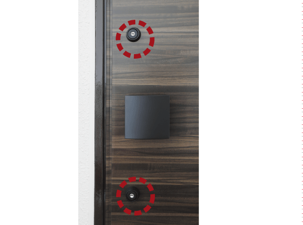 Security.  [Double Rock] By key lock in 2 places, Adopt a double lock to enhance crime prevention (same specifications)