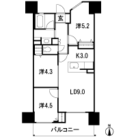 Floor: 3LDK, occupied area: 57.08 sq m, Price: 30,783,000 yen ・ 31,292,000 yen