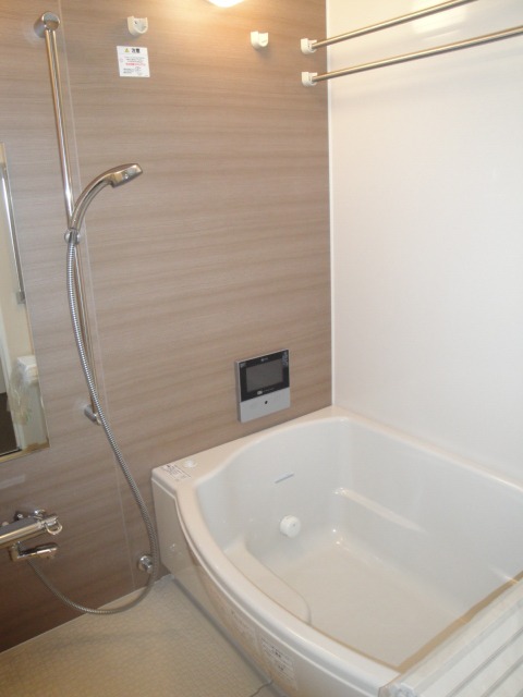 Bath. Bathroom TV with a large bathroom