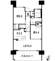 Floor: 2LDK, occupied area: 55.53 sq m, Price: 25,980,000 yen ・ 27,580,000 yen