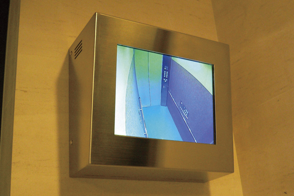 Security.  [Elevator in the monitoring monitor] Monitor the security cameras of the video in the elevator can be confirmed it has been installed on the first floor of the elevator hall ※ Security cameras (except in the elevator) ・ Elevator in the surveillance monitor will be installed on the basis of the lease contract. Recorded take overlaid with a constant cycle, Recorded images will become the property of management associations (same specifications)