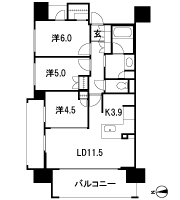 Floor: 3LDK, occupied area: 68.62 sq m