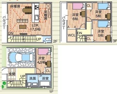 Floor plan. ◆ ◇ in the standard equipment of enhancement, To live with "convenience" and "happiness". ◇ ◆ In 2 minutes turnkey can Nishikujo Station walk, It is also useful to go to school and commuting