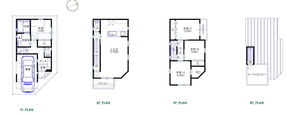 Other building plan example. Building plan example ( B No. land) Building Price 17.1 million yen, Building area 95.03 sq m