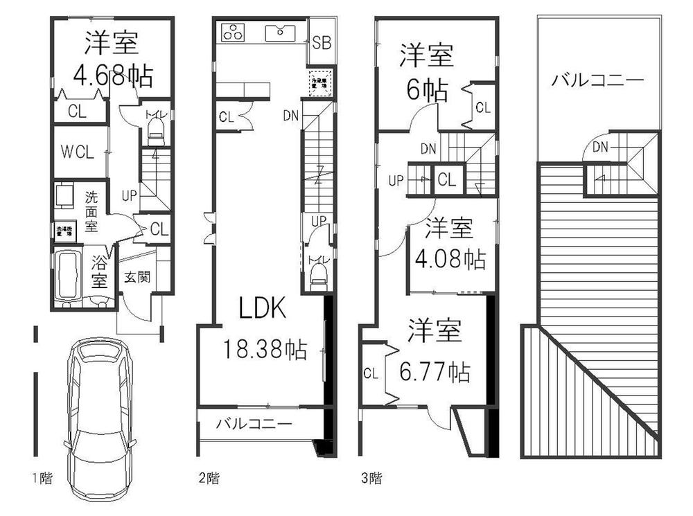 Building plan example (floor plan). Plan B (roof balcony plan) 115.74 sq m