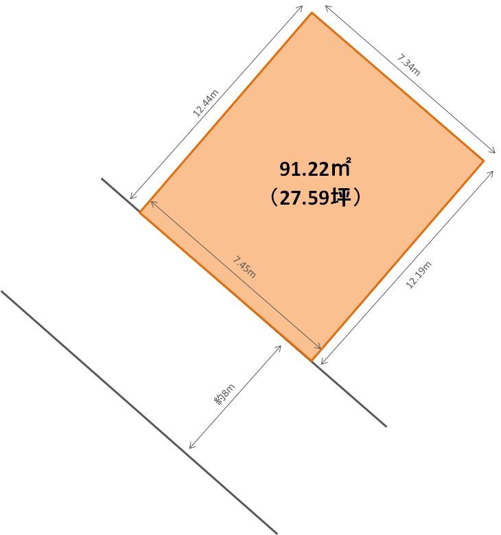 Compartment figure. Land price 29,800,000 yen, Land area 91.22 sq m