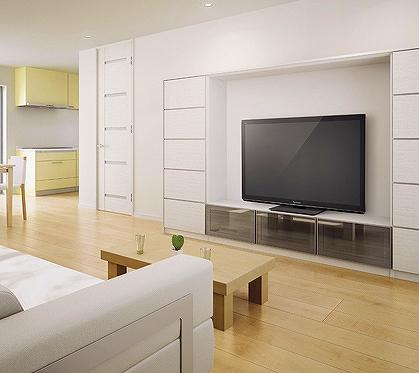 Living. Example of construction 16 Pledge of spacious LDK, Insert a bright light from the south.