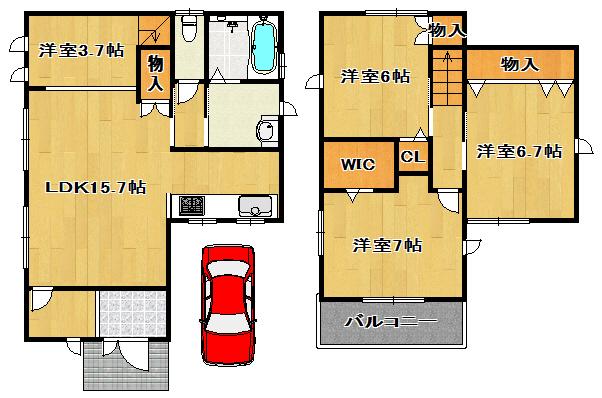Floor plan. 36,800,000 yen, 4LDK, Land area 86.02 sq m , Building area 92.74 sq m