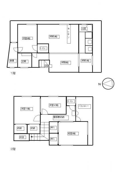 Floor plan. 19 million yen, 6LDK, Land area 109.31 sq m , Building area 127.97 sq m