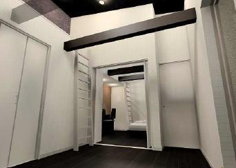 Rendering (introspection).          D-stage Uchindai cho C No. land        "Only one Space Design"     Faithfully floor plan drawing reproduction to 3D (Interior view)