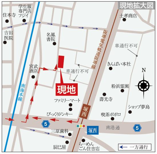 Local guide map. Super in the surrounding area, Hospital, such as living facilities is rich