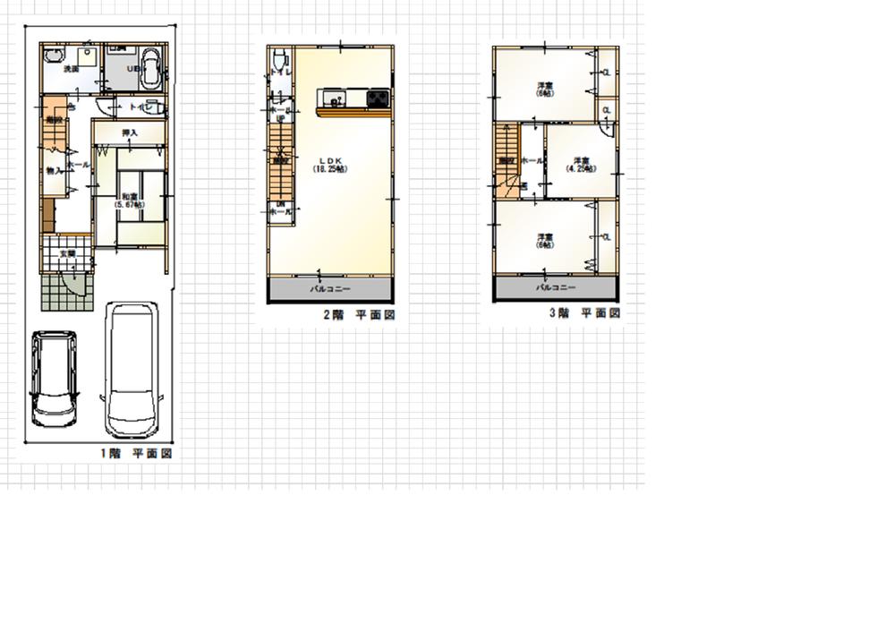 Floor plan. 28.8 million yen, 4LDK, Land area 79.6 sq m , Building area 103.4 sq m parking 2 units can be. Supermarket Walk 5 seconds! !