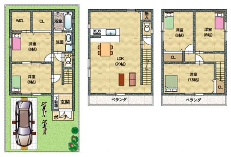 Building plan example (floor plan). Building plan example (No. 3 locations) Building area About 111.78 sq m . So we have a free design, Please let us know what you wish.