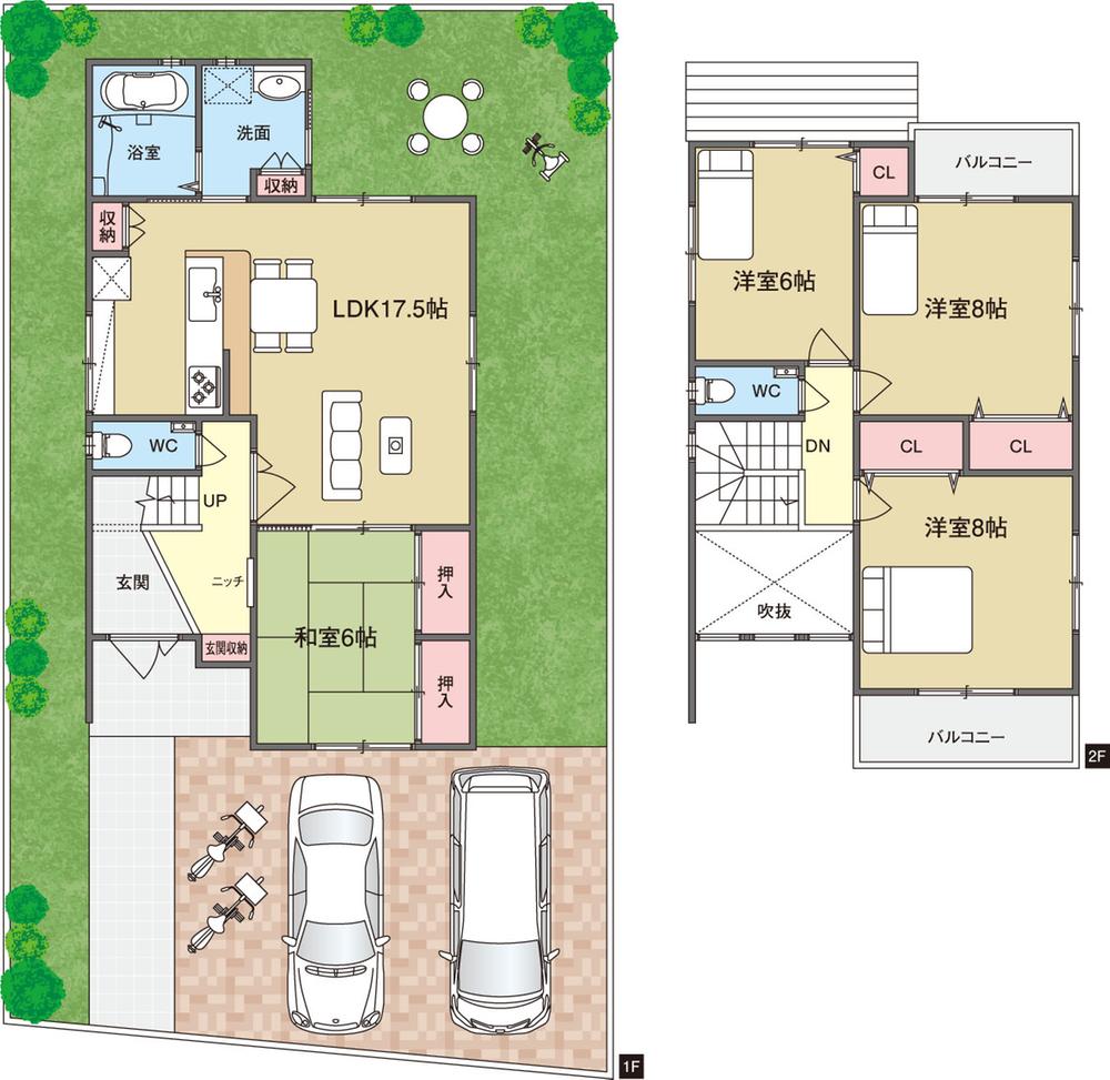Floor plan. 37,800,000 yen, 4LDK, Land area 181.12 sq m , Building area 108.54 sq m longing of your garden It boasts a spacious site.
